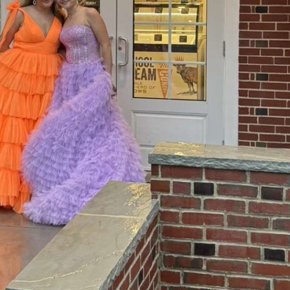 Sherri hill lavender prom dress - Picture 4 of 8